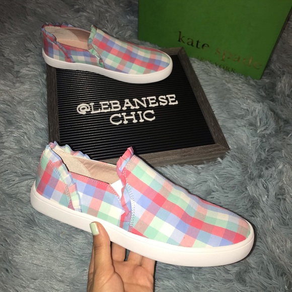 kate spade Shoes - LAST ONE!! New Size 8.5 Kate Spade Plaid Sneakers